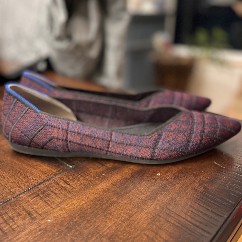 ROTHY’S Cranberry Plaid Points, size 9.5 - Picture 8 of 8